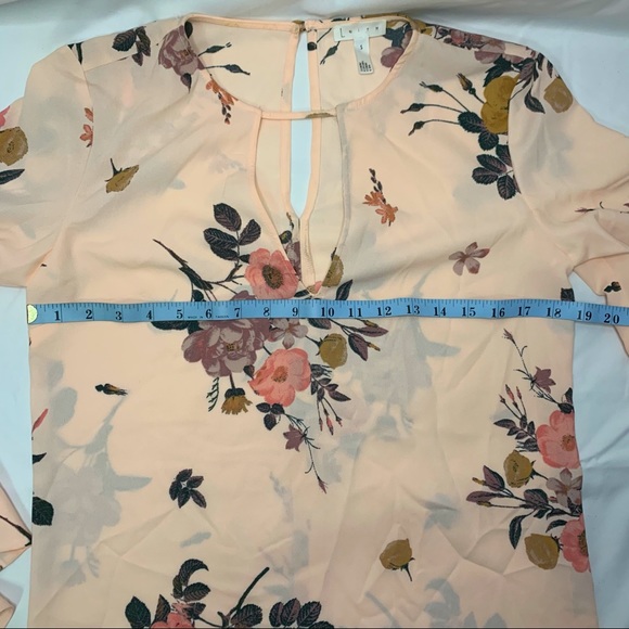 Leith pink floral long bell sleeve mini dress - Picture 11 of 11